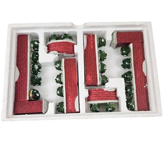 Lemax Dickensvale Porcelain Brick Wall Set of 6 1992 Christmas Village Decor - Picture 2 of 10